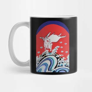 Japanese Edo Era Rabbit Kite Mug